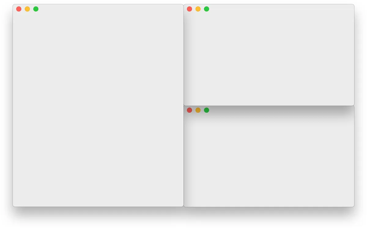 Amethyst arranging windows into a tiled layout